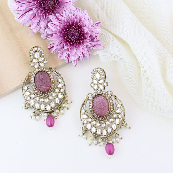 Nivisha Purple Earrings