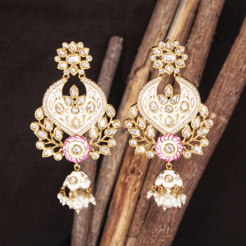 Anum White Earrings