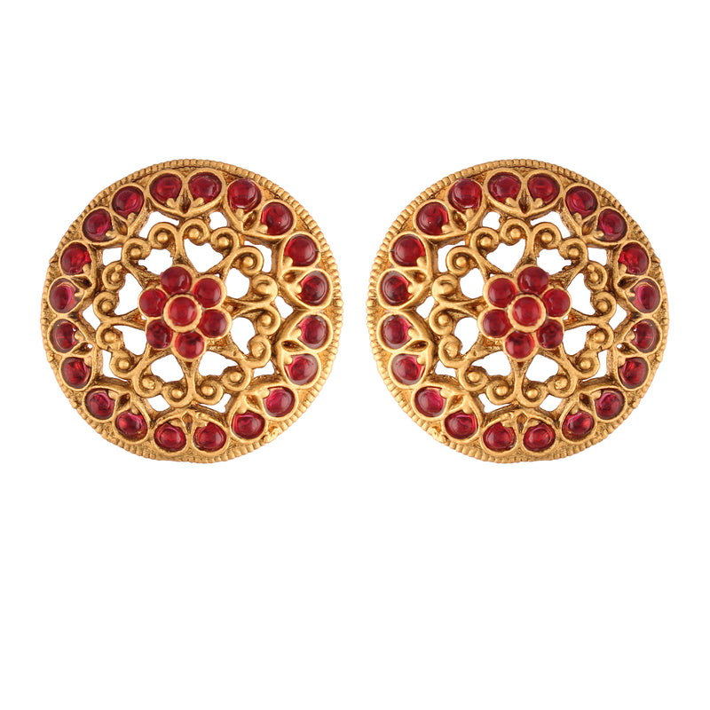 Yashica Maroon Earrings