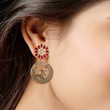 Radhe Krishna Floral Earrings