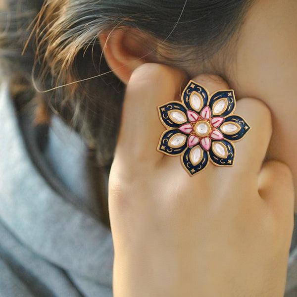 meenakari , kundan , finger ring 