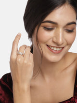 Gold Plated , CZ American Diamond finger ring