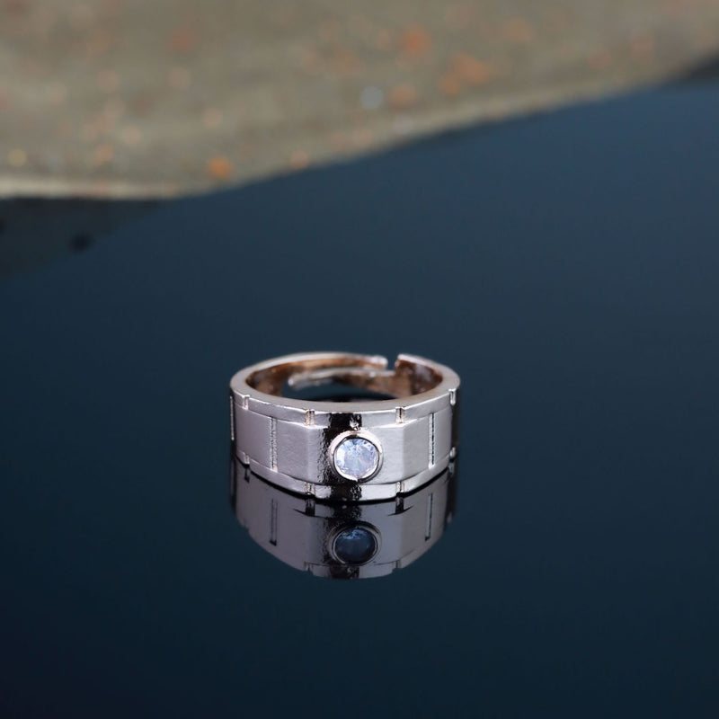 Buy Chevron Round Diamond Ring For Men Online