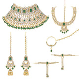 kundan , stones , pearls jewellery set 