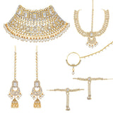 kundan , stones , pearls jewellery set 