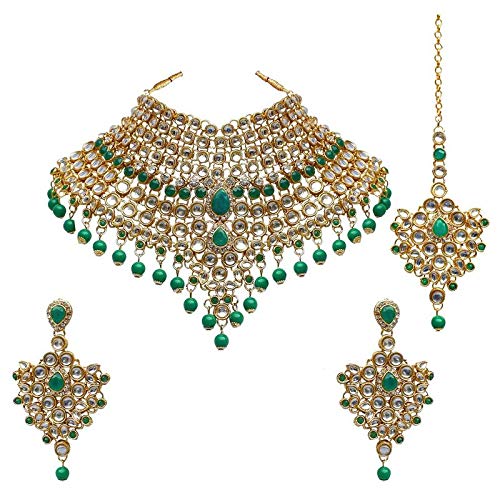  studded with Kundan , Pearls