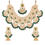 kundan , stones , pearls jewellery set 