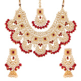 kundan , stones , pearls jewellery set 