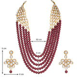 Darshini Maroon Necklace Set