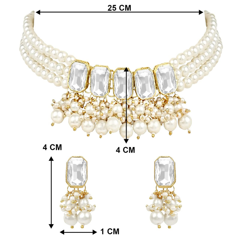 Mrunal White Choker Set