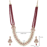 Nurvi Maroon Necklace Set