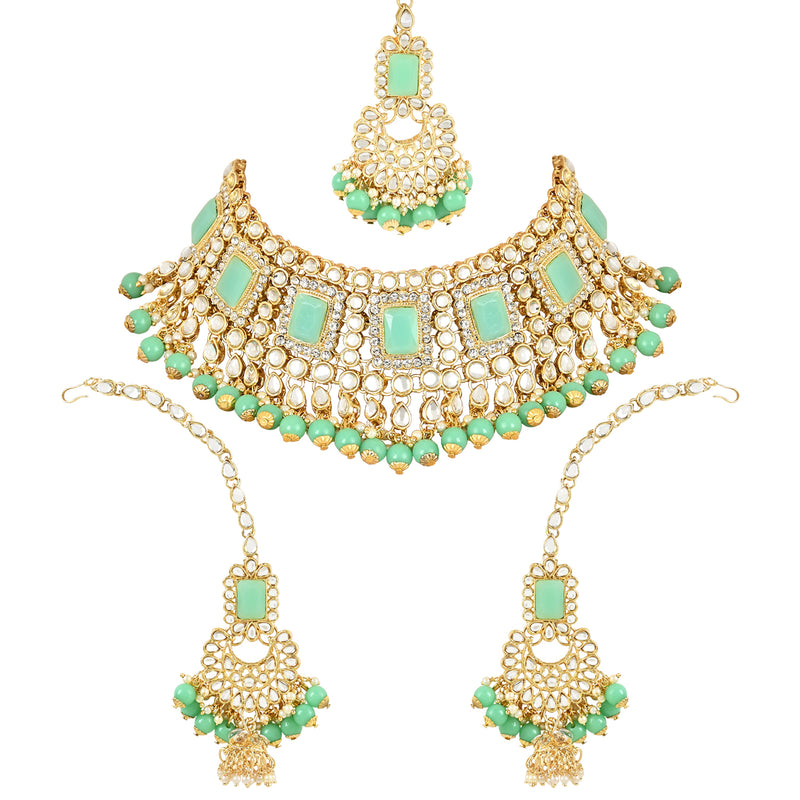 Anshika Mint Choker Set