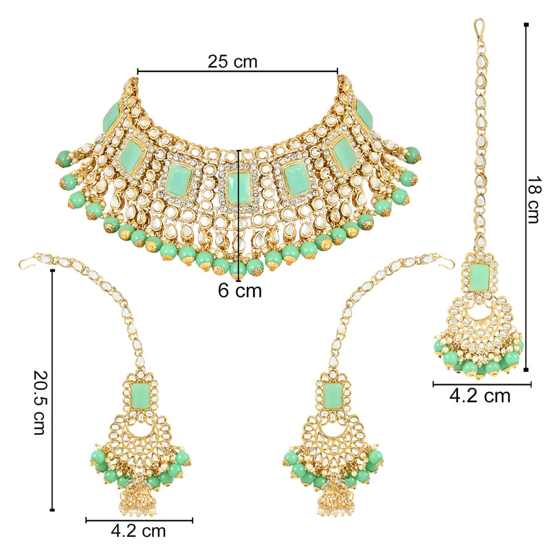 Anshika Mint Choker Set