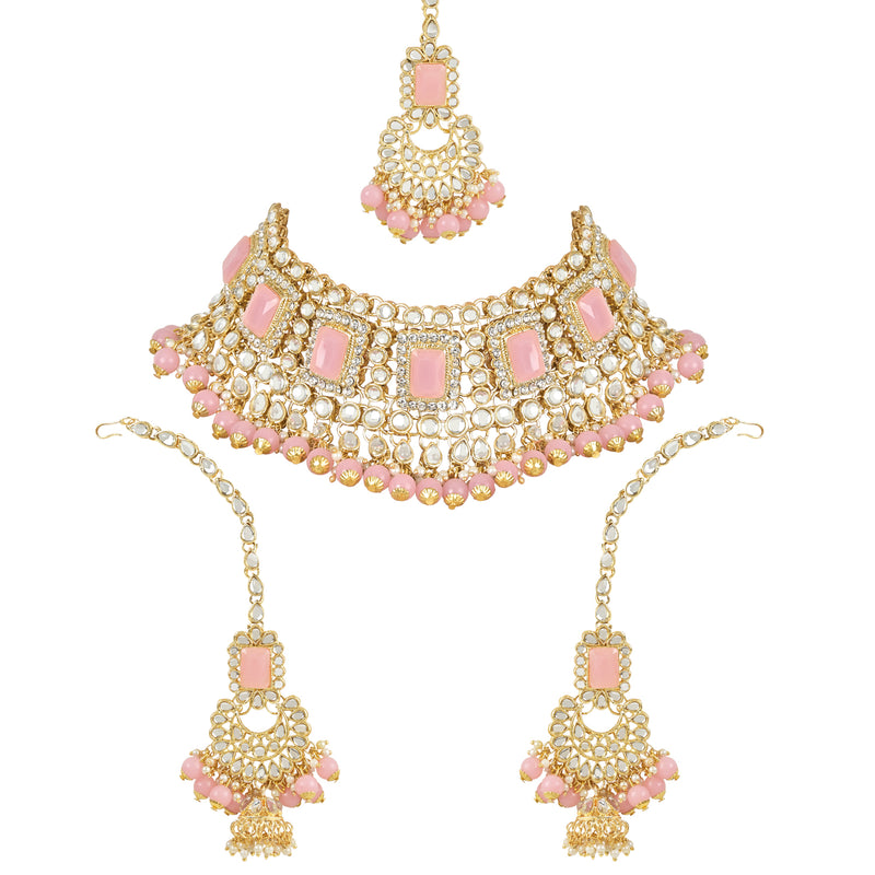 Anshika Pink Choker Set