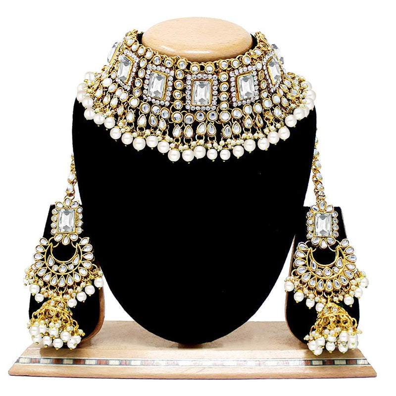 Anshika White Choker Set