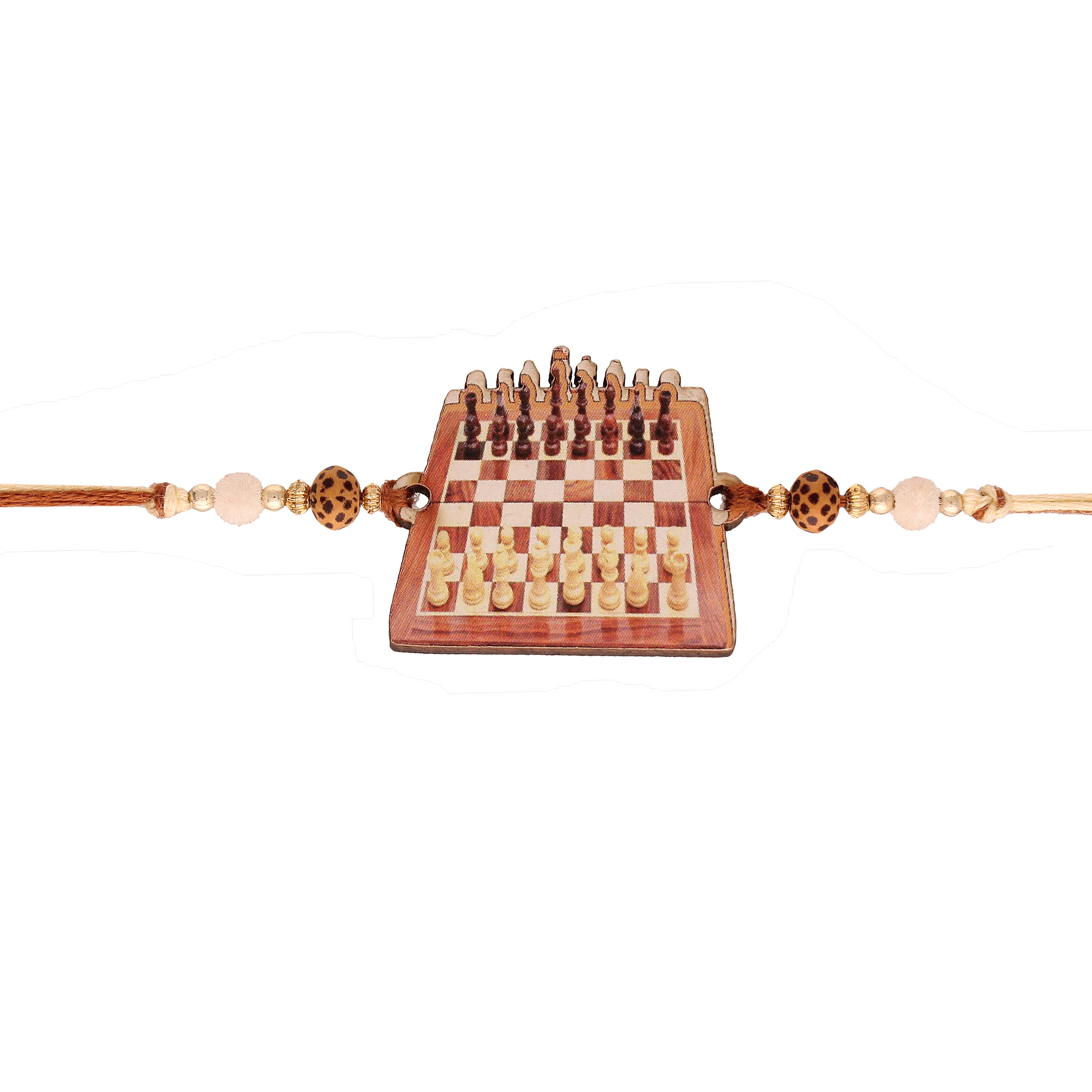 Rakshabandhan Special Fancy Chess Board Wooden Rakhi For Kid's/Brother