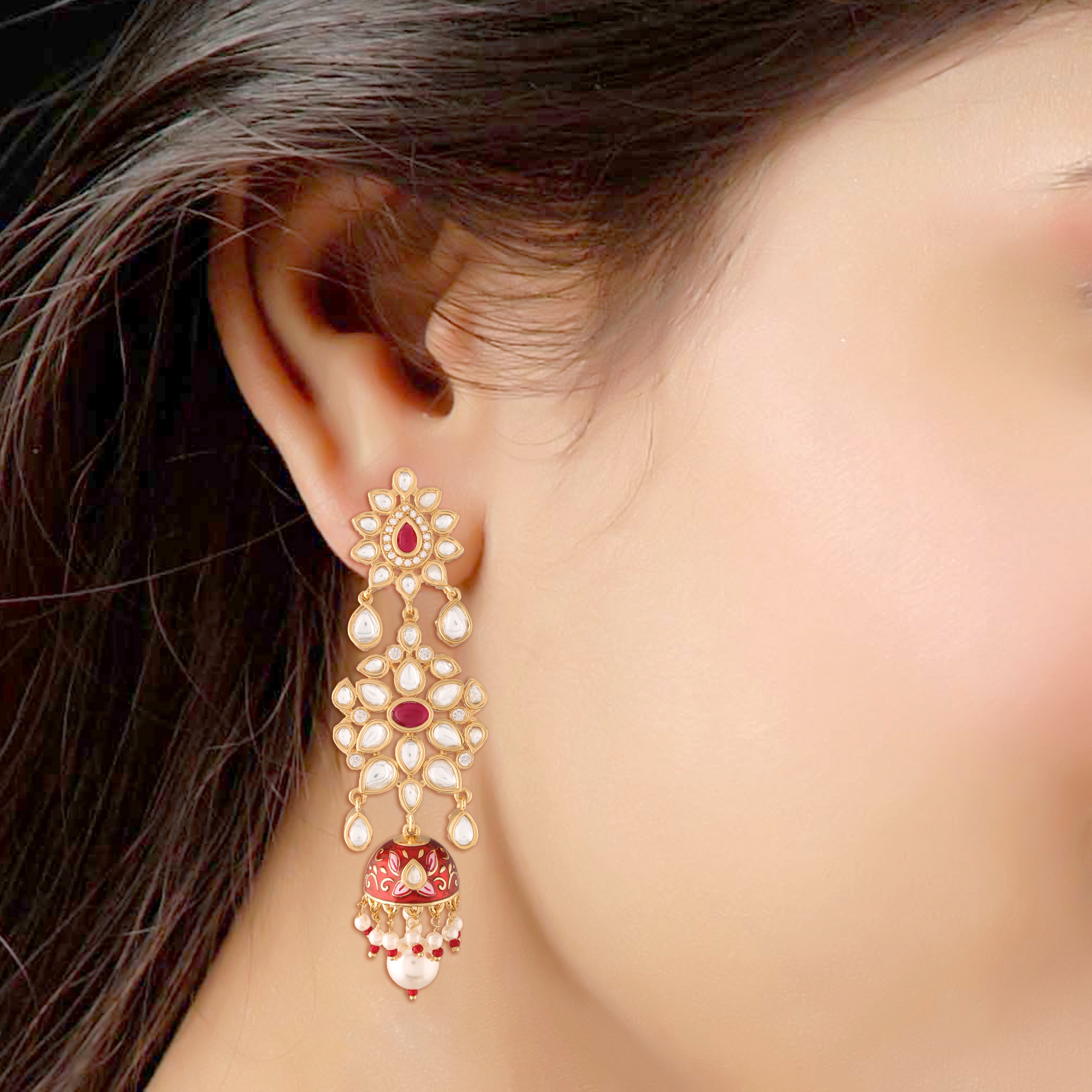 Umaiza Red Earrings