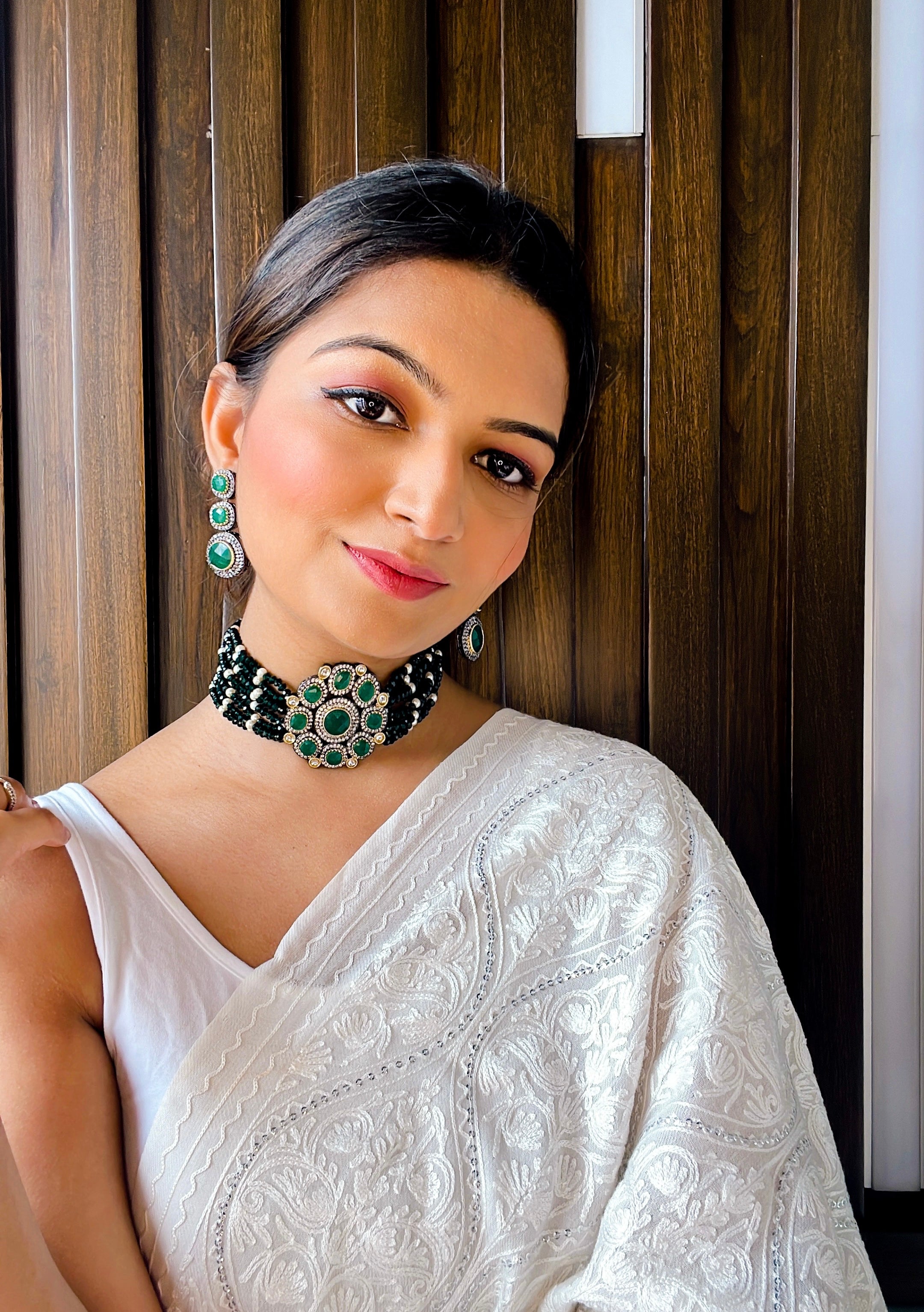 'ANAISHA' Green Choker set
