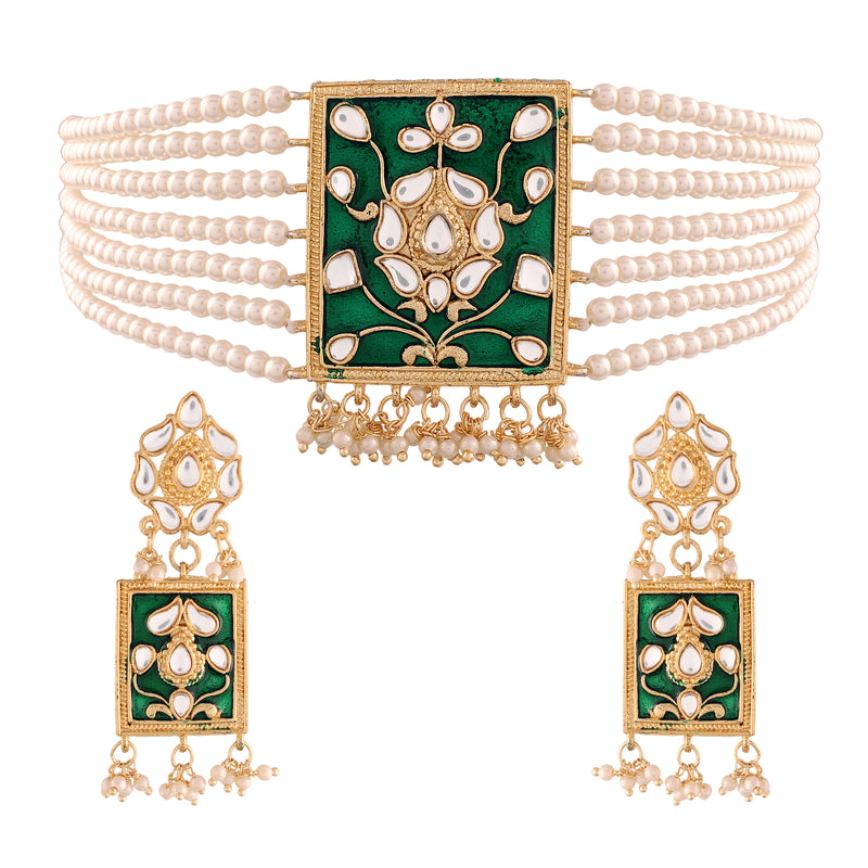 Shailaja Green Choker Set