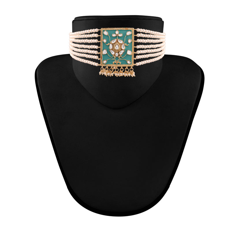 Shailaja Turquoise Choker Set