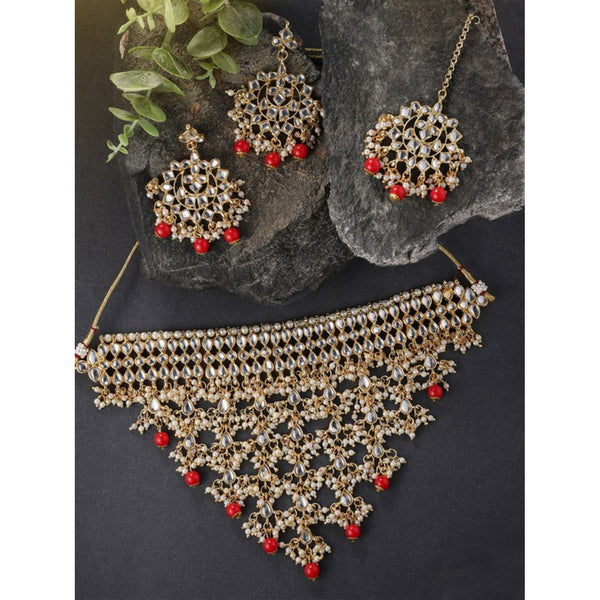 Vanisa Red Choker Set