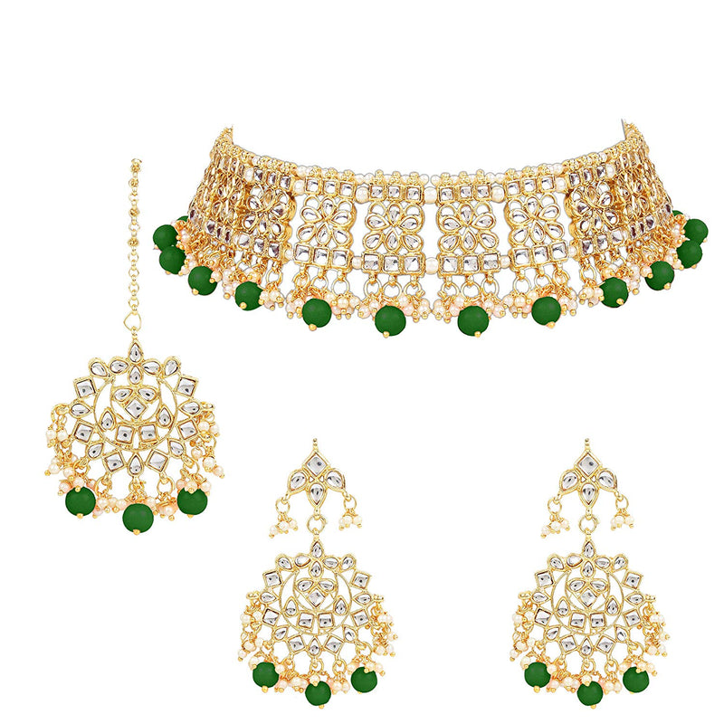 Vidya Green Choker Set