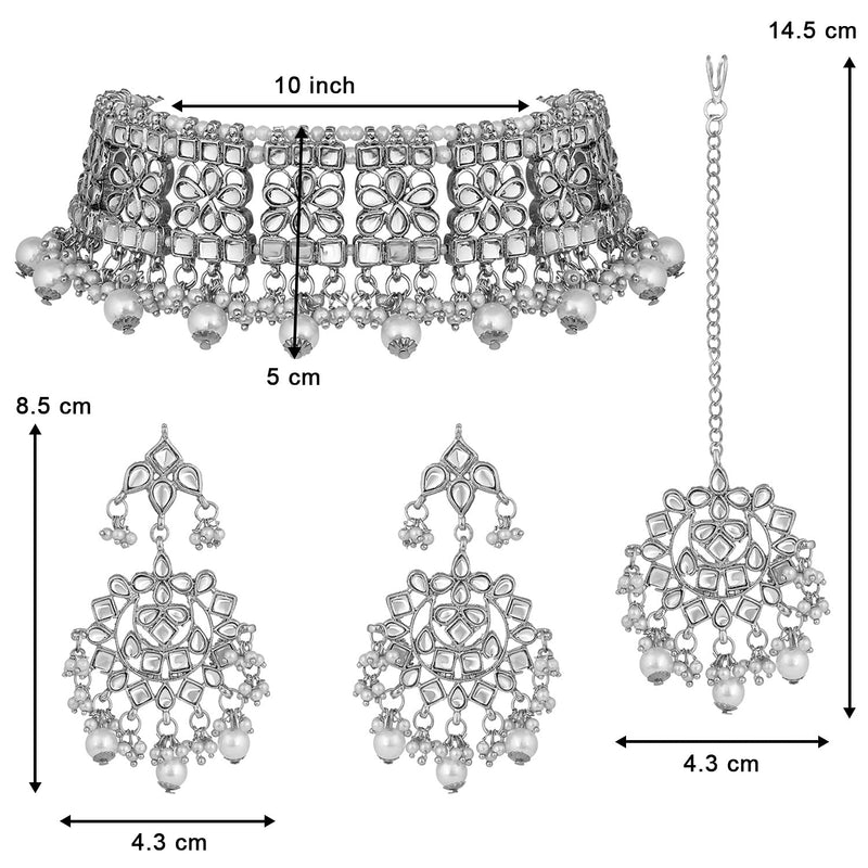 Vidya Rhodium Choker Set