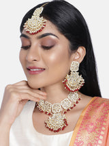  kundan , pearls ,stones  jewellery set
