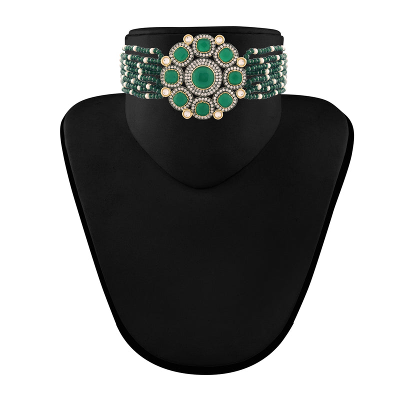 'ANAISHA' Green Choker set