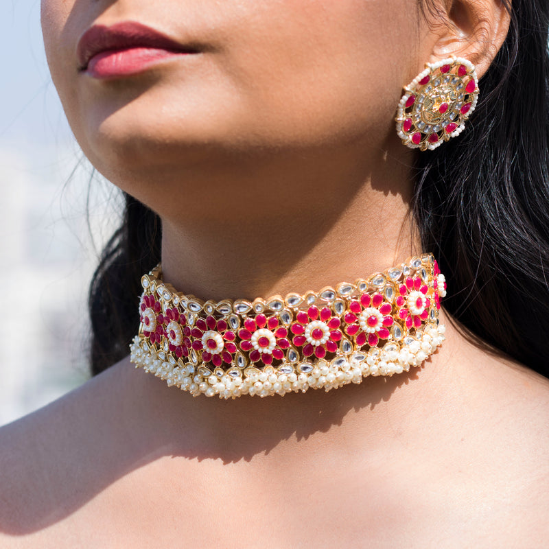 'NATASHA' Pink Necklace Set