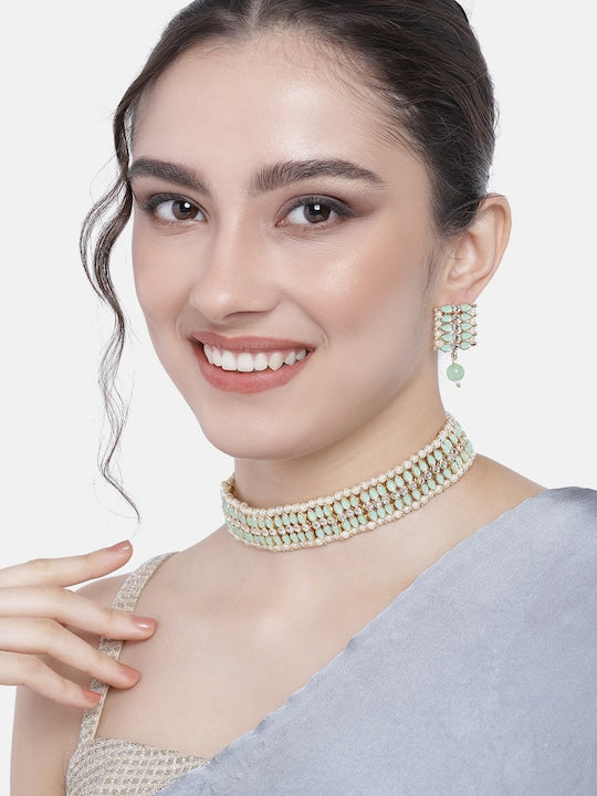 Adishri Mint necklace set