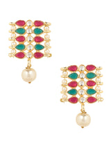 Adishri pink green necklace set