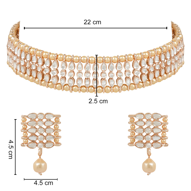 'ADISHRI' Rosegold Necklace Set