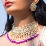 'Akira' Purple Necklace Set