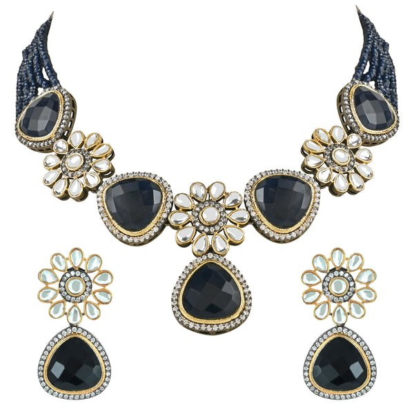 ' PARINIKA' Blue Jewellery Set