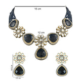 ' PARINIKA' Blue Jewellery Set