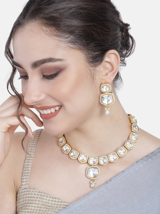 Phiroza Polki Kundan Neckpiece