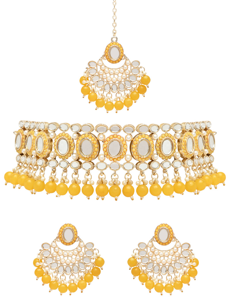 Nazma Yellow Choker