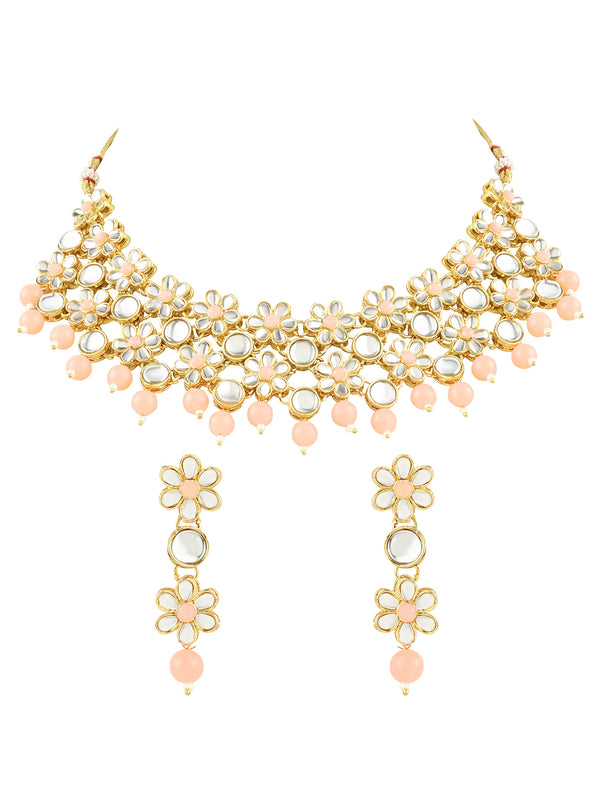 Samayra Peach Necklace Set