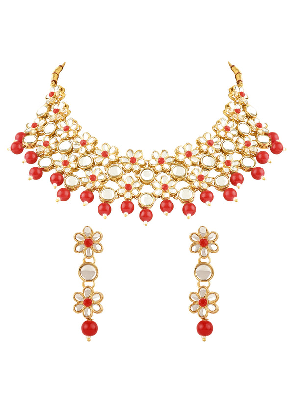 Samayra Red Necklace Set