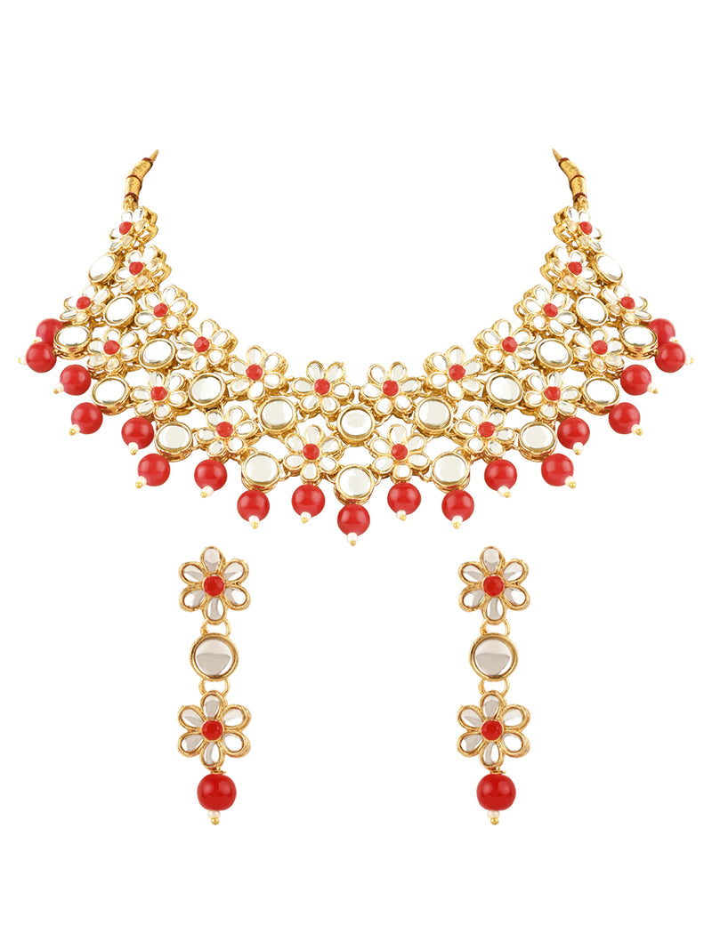 Samayra Red Necklace Set