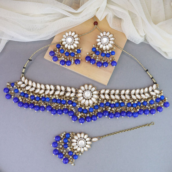 Ishna Blue Necklace Set