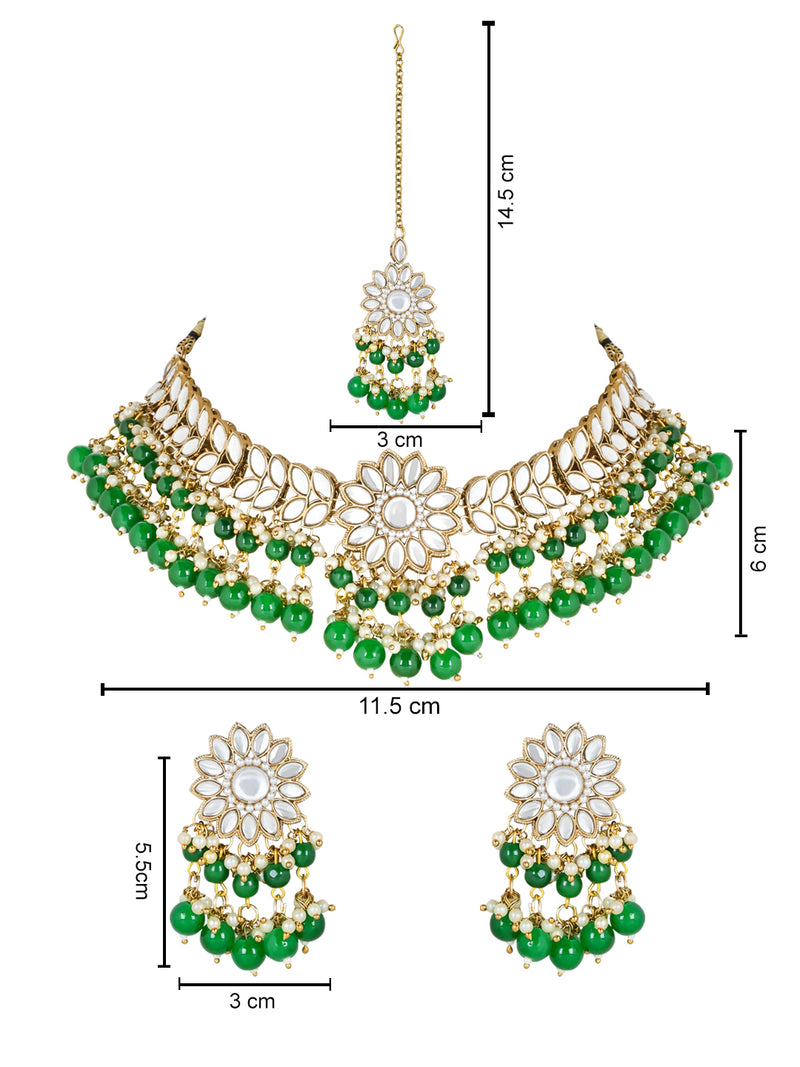 Ishna Green Necklace Set