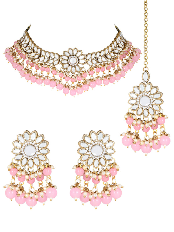 Ishna Pink Necklace Set