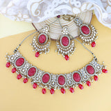 Pranika Red Necklace Set