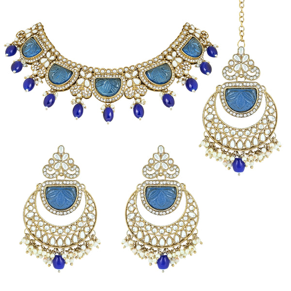Mokshi Blue Necklace Set
