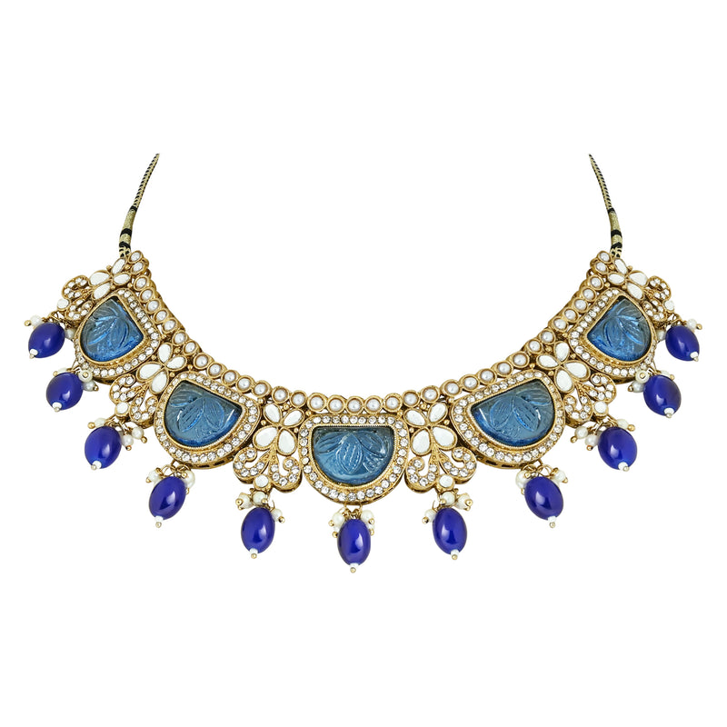 Mokshi Blue Necklace Set