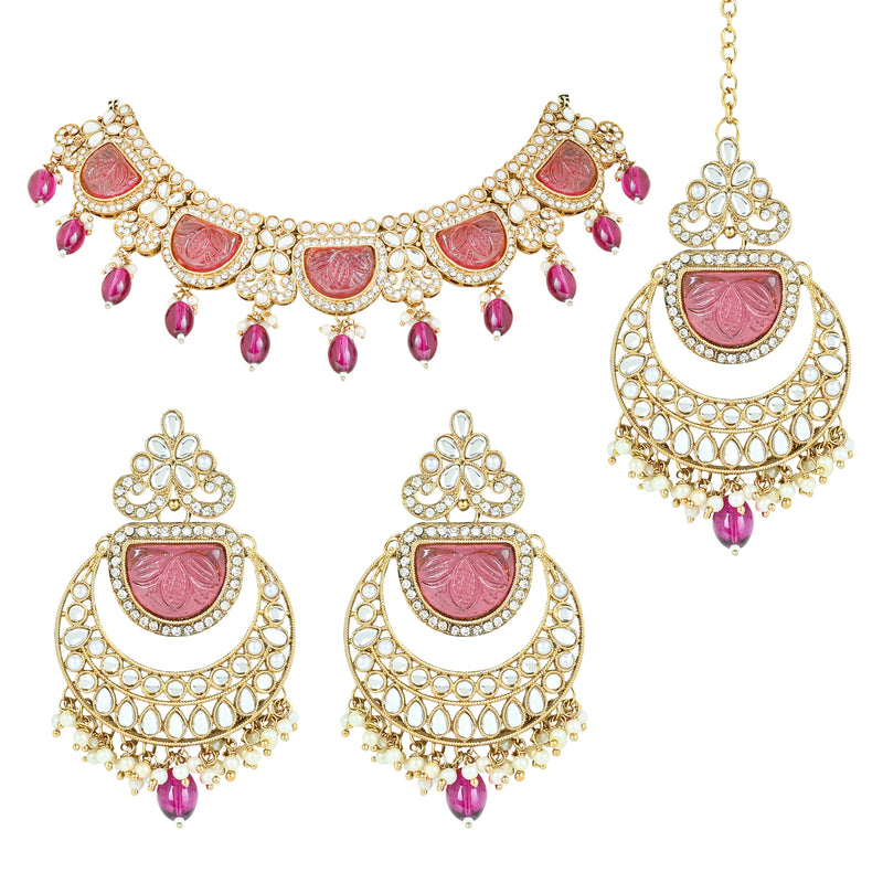 Mokshi Purple Necklace Set