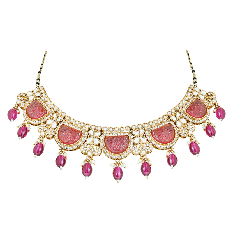 Mokshi Purple Necklace Set