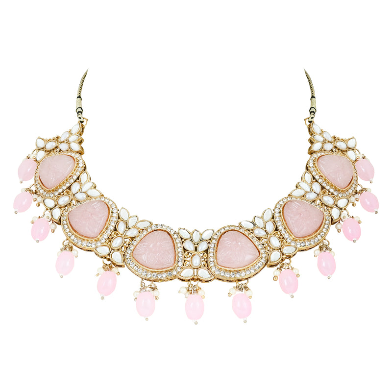 Pink & White Chinoiserie Double Strand Necklace | Designs by Laurel Leigh